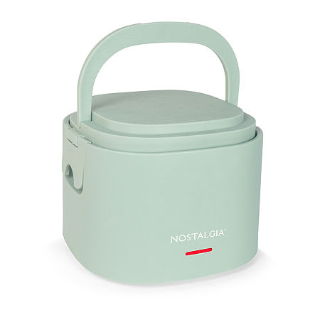 Nostalgia 20oz Portable Heated Lunchbox Slow Cooker, One Size, Green