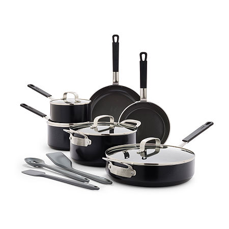 Bobby Flay Ceramic Non-Stick 13-pc. Cookware Set, One Size, Black