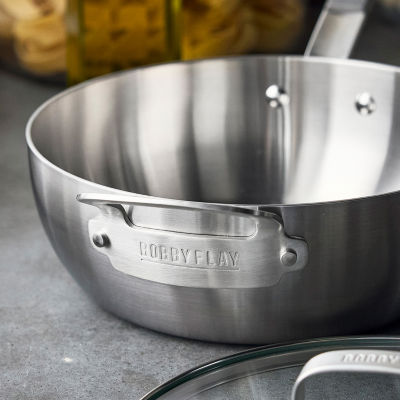 Bobby Flay Stainless Steel 3.57-qt. Saute Pan with Lid