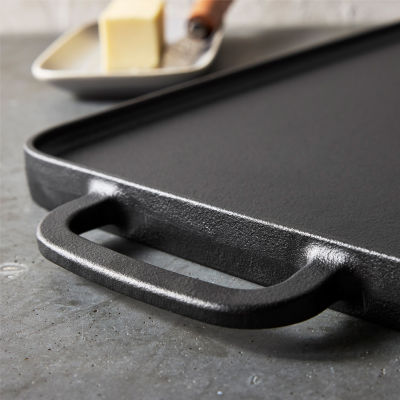 Bobby Flay Cast Iron 20X10 Double Burner Griddle