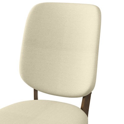 Breuer Mid-Century Modern Armless Dining Chairs Linen -Set of 2