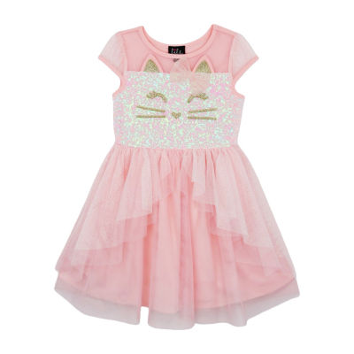 Lilt Little Girls Short Sleeve Cape Tutu Dress