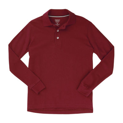 French Toast Little & Big Kid Boys Long Sleeve Boxy Fit Polo Shirt