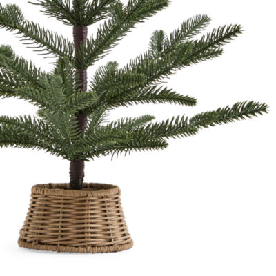 North Pole Trading Co. 16in Willow Pot Christmas Tabletop Tree