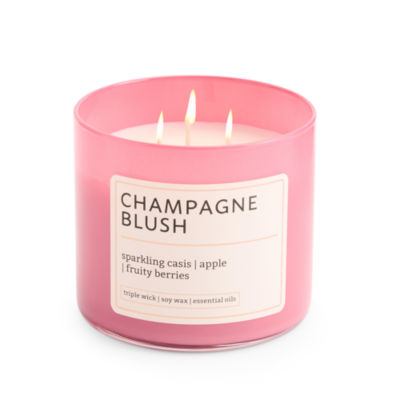 Distant Lands Champagne Blush 3-Wick Scented Jar Candle