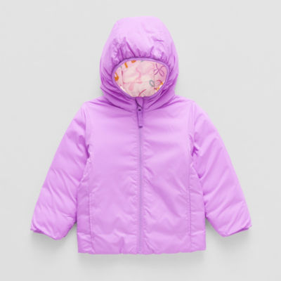 Okie Dokie Reversible Girls Water Resistant Midweight Puffer Jacket