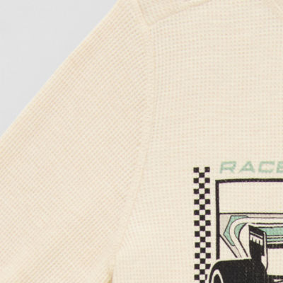 Thereabouts Little & Big Kid Boys Easy-on + Easy-off Sensory Friendly Crew Neck Long Sleeve Adaptive Regular Fit Thermal Top