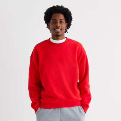 Xersion Cotton Fleece Mens Crew Neck Long Sleeve Sweatshirt