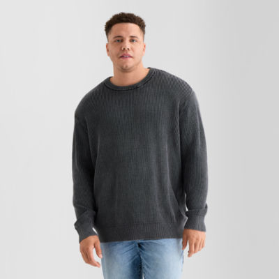 Arizona Big and Tall Mens Crew Neck Long Sleeve Pullover Sweater