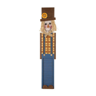 Glitzhome Wooden Scarecrow Wall Sign