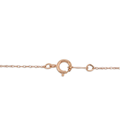 Womens Pink Cultured Freshwater Pearl 10K Rose Gold Pendant Necklace
