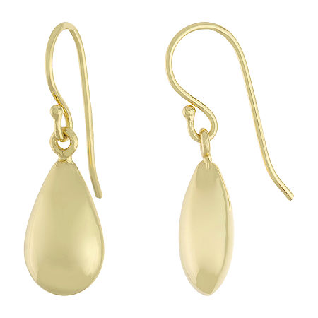 Silver Reflections 14K Gold Over Brass Pear Drop Earrings, One Size