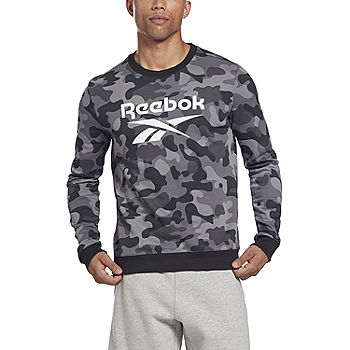 compromiso recoger tolerancia Reebok Mens Round Neck Long Sleeve Sweatshirt, Color: Black - JCPenney