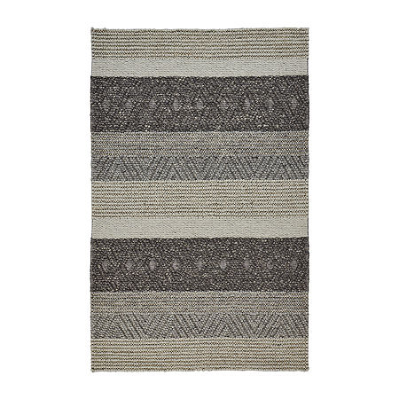 Weave And Wander Genet Solid Flatweave Indoor Rectangle Area Rugs, One Size, Gray