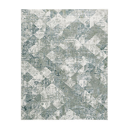 Weave And Wander Halton Diamond Machine Made Indoor Rectangle Area Rugs, One Size, Green