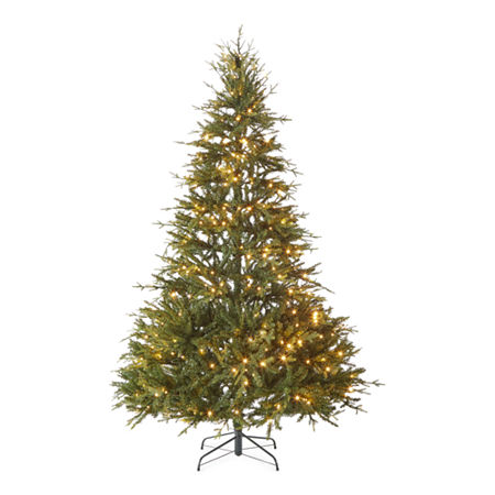 North Pole Trading Co.7.5' Brighton Fir Pre-Lit Christmas Tree, One Size , Green