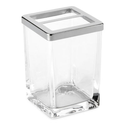 Moda at Home Jasper Clear Glass Toothbrush Holder 106057-CLR