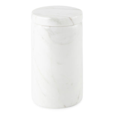 Classic Marble Bathroom Canister, Color White JCPenney