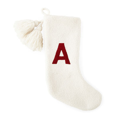 North Pole Trading Co. Santas Lodge Monogram Christmas Stocking