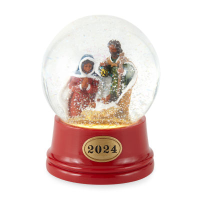 North Pole Trading Co. Nativity African American Snow Globe