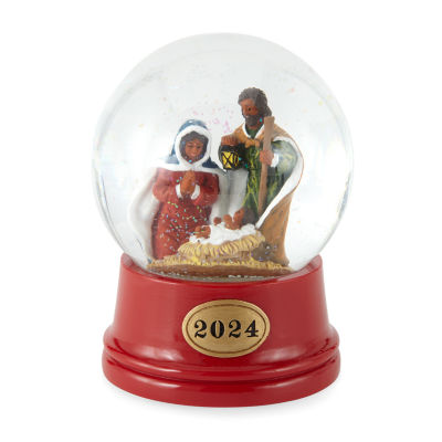 North Pole Trading Co. Nativity African American Snow Globe