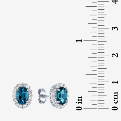 Womens Genuine Blue Topaz Sterling Silver 2-pc. Jewelry Set