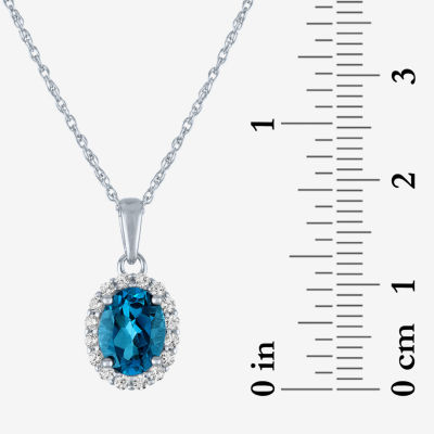 Womens Genuine Blue Topaz Sterling Silver 2-pc. Jewelry Set