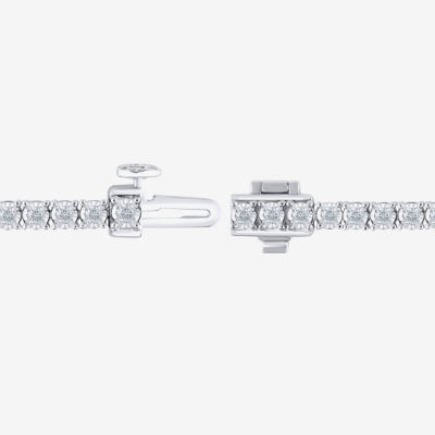 (H-I / I1) 2 CT. T.W. Lab Grown White Diamond 10K White or Yellow Gold 7.25 Inch Tennis Bracelet