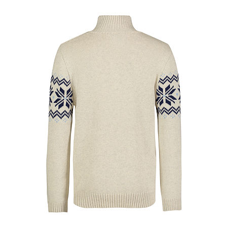 Thumbnail 2 of IZOD Little & Big Kid Boys High Neck Long Sleeve Pullover Sweater, Large (14-16), Beige