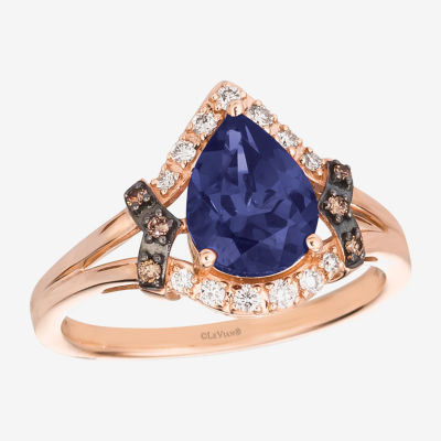 Le Vian® Ring featuring Blueberry Tanzanite® Nude Diamonds™ , Chocolate Diamonds®  set 14K Strawberry Gold®