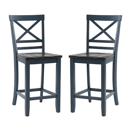 Rogers 2-pc. Counter Height Bar Stool, One Size, Blue