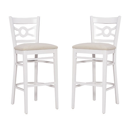 Trenton 2-pc. Bar Stool, One Size, White