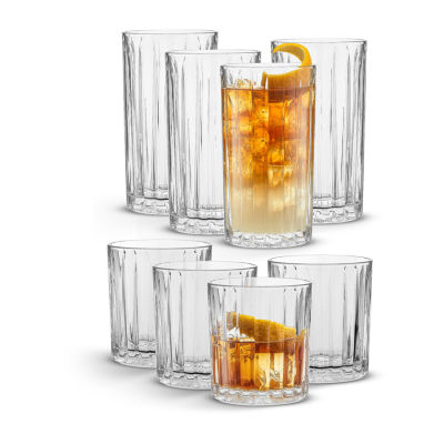 Joyjolt Stella Crystal - 14.2 Oz - Set Of 4 Highball Glasses