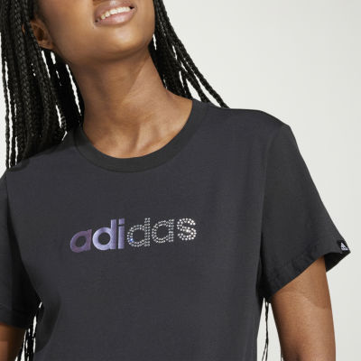 adidas Rhinestone Linear Logo Tee