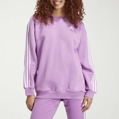 adidas Oversized Essentials 3 Stripes Crew Sweatshirt