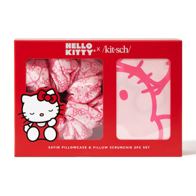 Kitsch Hello Kitty Pillowcase & Scrunchie 2-pc. Hair Goods Set