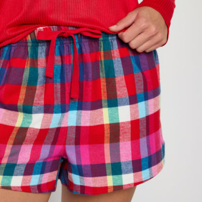 Sleep Chic Womens Flannel Pajama Shorts