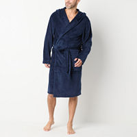 St. John's Bay Mens Long Sleeve Long Length Robe, Medium-large, Blue