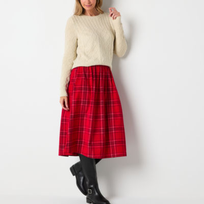 St. John's Bay Womens Long Flared Skirt