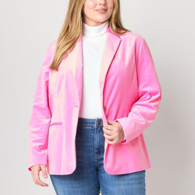 St. John's Bay Womens Fitted Blazer-Plus