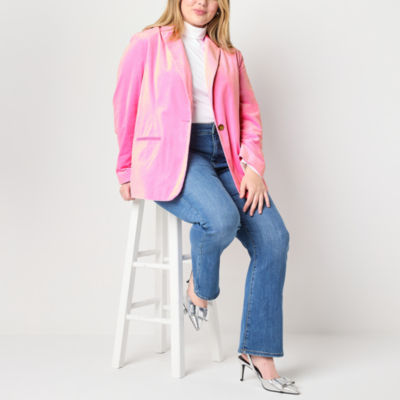 St. John's Bay Womens Fitted Blazer-Plus