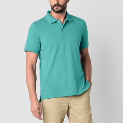 St. John's Bay Premium Stretch Mens Classic Fit Short Sleeve Polo Shirt