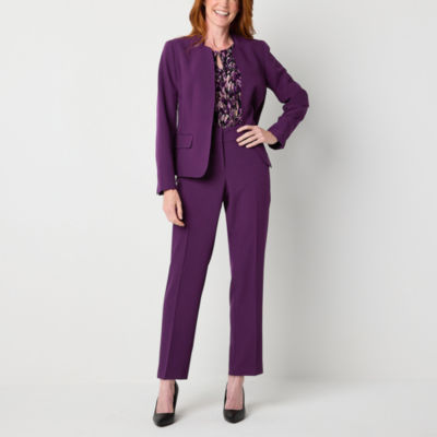 Black Label by Evan-Picone Womens Straight Fit Suit Pants