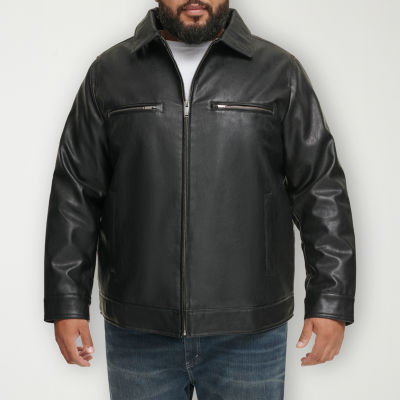 Big and tall faux leather jacket best sale