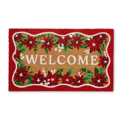 North Pole Trading Co. Welcome Indoor Outdoor Rectangular Doormat