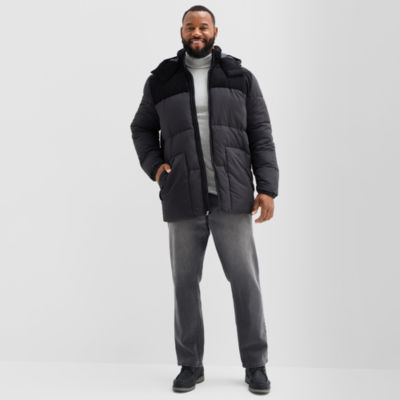 St. John's Bay Mens Hooded Heavyweight Big and Tall Puffer Jacket