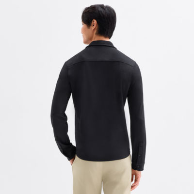 Stylus Mens Long Sleeve Knit Button-Down Shirt