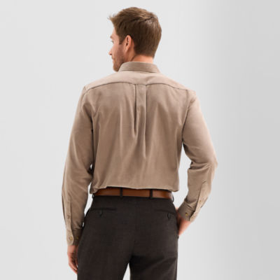 Stafford Corduroy Mens Long Sleeve Regular Fit Button-Down Shirt