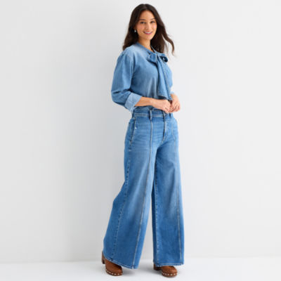 a.n.a Womens Long Sleeve Blouse