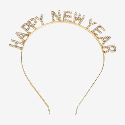 Bijoux Bar Gold Tone Happy New Year Headband